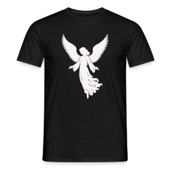 Angel silhouette with wings - Men's T-Shirt - black - Front - AI Model Male 178 light (178cm)