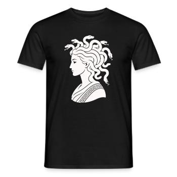 Medusa Kopf mit Schlangen - Männer T-Shirt - Schwarz - Vorne - AI Model Male 178 light (178cm)