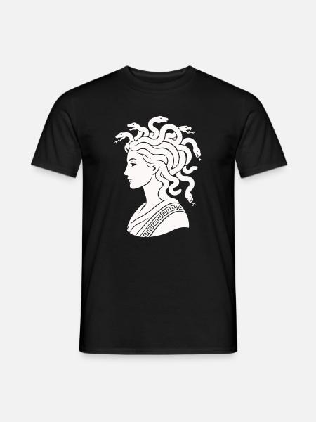 Medusa Head with Snakes - Men's T-Shirt - black