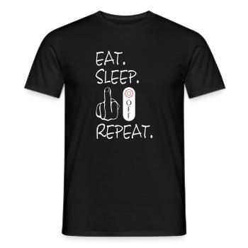 Fuck You. Fuck you. Fuck Off - Men's T-Shirt - black - Front - AI Model Male 178 light (178cm)