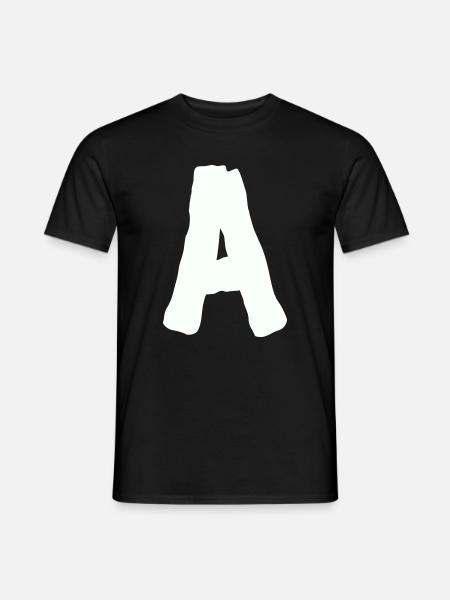 buchstabe_A- - Männer T-Shirt - Schwarz