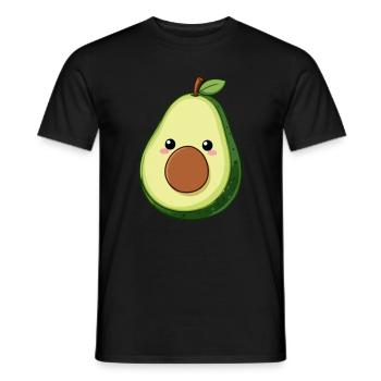 Lustige Kawaii Avocado Geschenk Veganer Vegetarier - Männer T-Shirt - Schwarz - Vorne - AI Model Male 178 light (178cm)