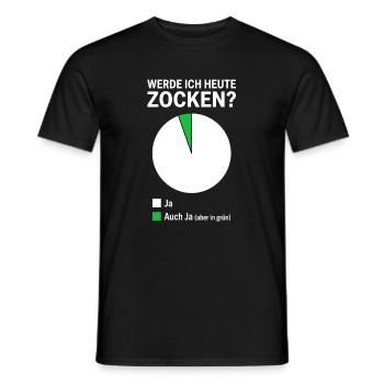 Lustiger Spruch Zocken Gamer - Männer T-Shirt - Schwarz - Vorne - AI Model Male 178 light (178cm)