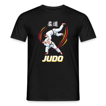 Judo Schulterwurf Kampfkunst - Männer T-Shirt - Schwarz - Vorne - AI Model Male 178 light (178cm)