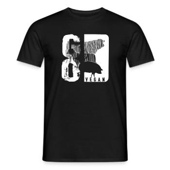 GO VEGAN - Männer T-Shirt - Schwarz - Vorne - AI Model Male 178 light (178cm)