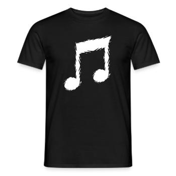 Music note music design singer - Men's T-Shirt - black - Front - AI Model Male 178 light (178cm)
