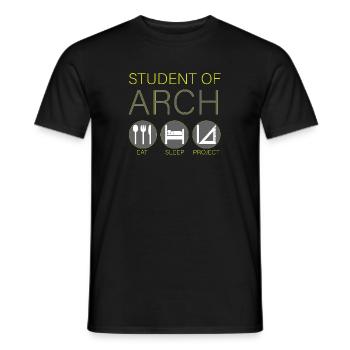 Architektur Student - Eat Sleep Project - Männer T-Shirt - Schwarz - Vorne - AI Model Male 178 light (178cm)