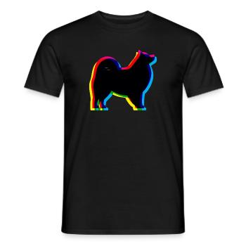 CMYK Samoyed - Men's T-Shirt - black - Front - AI Model Male 178 light (178cm)