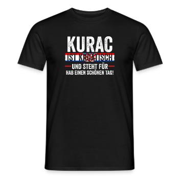 Croat Croatian Croatia - Men's T-Shirt - black - Front - AI Model Male 178 light (178cm)
