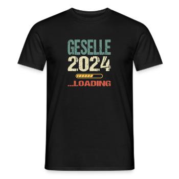 Geselle 2024 Loading Abschluss Prüfung Bestanden - Männer T-Shirt - Schwarz - Vorne - AI Model Male 178 light (178cm)