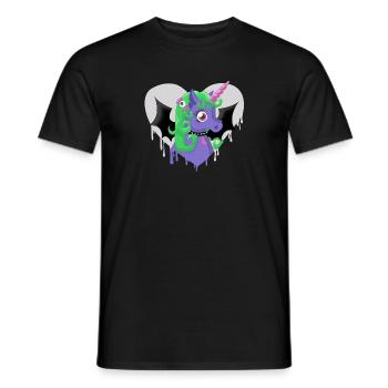 Creepy Cute Unicorn 2 - T-shirt homme - noir - Devant - AI Model Male 178 light (178cm)