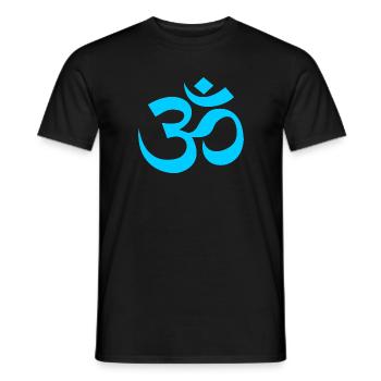 OM turmeric - Men's T-Shirt - black - Front - AI Model Male 178 light (178cm)