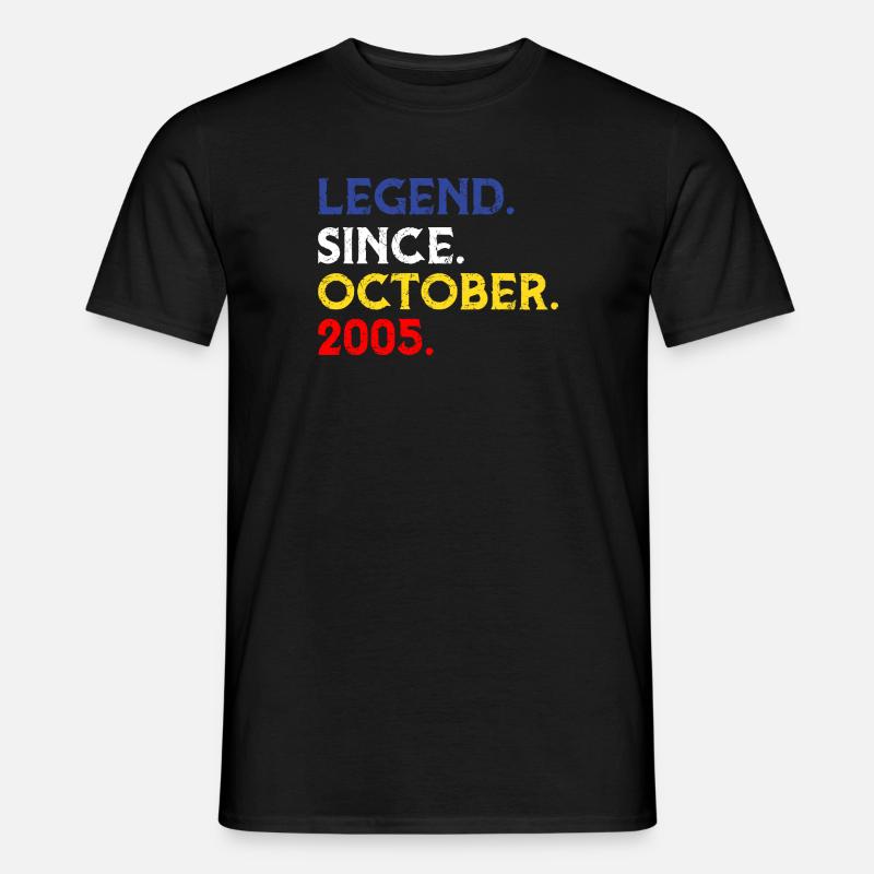 Legend since 2005 October - Männer T-Shirt - Schwarz