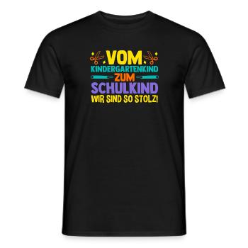 Eltern Schulkind Grundschule Erste Klasse Einschul - Männer T-Shirt - Schwarz - Vorne - AI Model Male 178 light (178cm)
