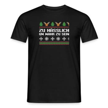 Weihnachtsmann Weihnachtsfest Ugly Christmas - Männer T-Shirt - Schwarz - Vorne - AI Model Male 178 light (178cm)