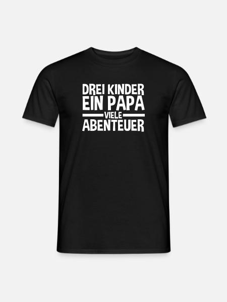 Dad of 3 children - Men's T-Shirt - black
