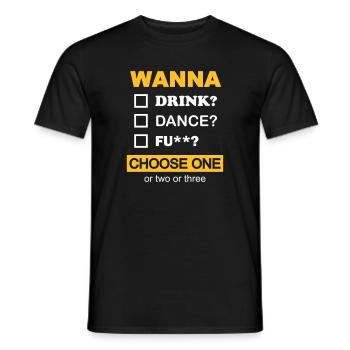 Party shirt - Männer T-Shirt - Schwarz - Vorne - AI Model Male 178 light (178cm)
