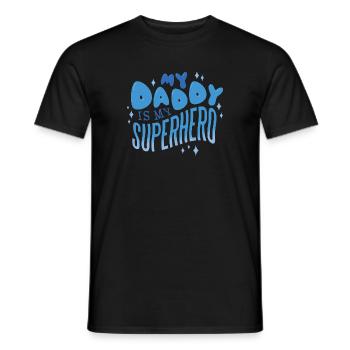 My daddy is my superhero - Father's day gift - T-shirt homme - noir - Devant - AI Model Male 178 light (178cm)