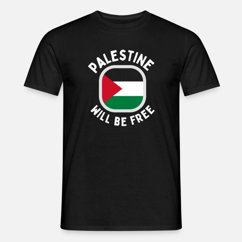 Palästina wird Freiheit gewinnen BLM Frieden Gaza Unter - Männer T-Shirt - Schwarz