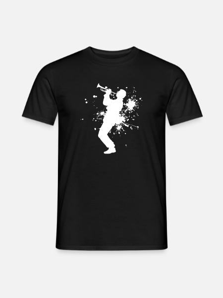 Trompete Trompeter Jazz Trompeter Trumpet Player - Männer T-Shirt - Schwarz