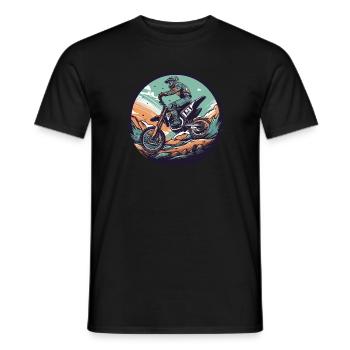 Motocross, Offroad-Motorradrennen, Dirtbiken - Männer T-Shirt - Schwarz - Vorne - AI Model Male 178 light (178cm)