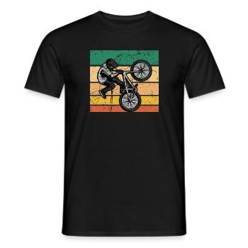 BMX Weihnachtsgeschenk Fahrrad Vintage Retro - Männer T-Shirt - Schwarz - Vorne - AI Model Male 178 light (178cm)