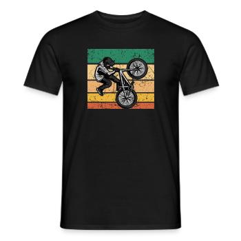 BMX Rider | BMX Bike | BMX children's bike - Men's T-Shirt - black - Front - AI Model Male 178 light (178cm)