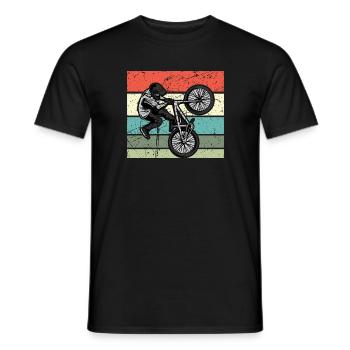 BMX Accessories Kids Bike Retro - Men's T-Shirt - black - Front - AI Model Male 178 light (178cm)