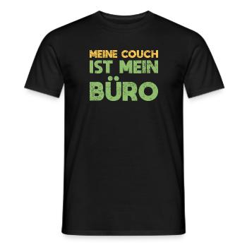 Meine Couch Ist Mein Büro - Männer T-Shirt - Schwarz - Vorne - AI Model Male 178 light (178cm)