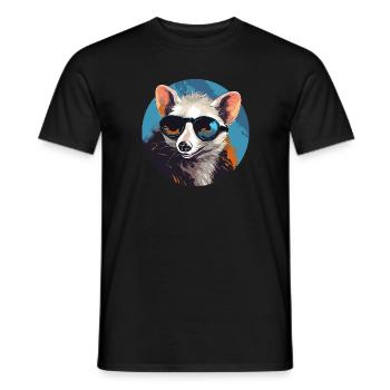 Opossum Possum Vintage Possumm Oppossum - Männer T-Shirt - Schwarz - Vorne - AI Model Male 178 light (178cm)