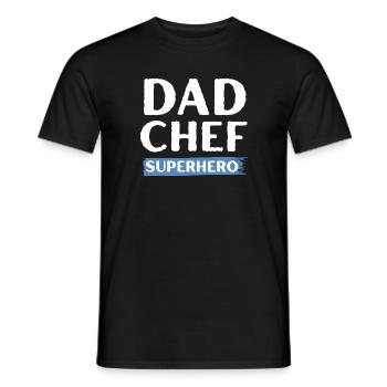 Dad Chef Superhero Dad Father's Day Gifts - Men's T-Shirt - black - Front - AI Model Male 178 light (178cm)