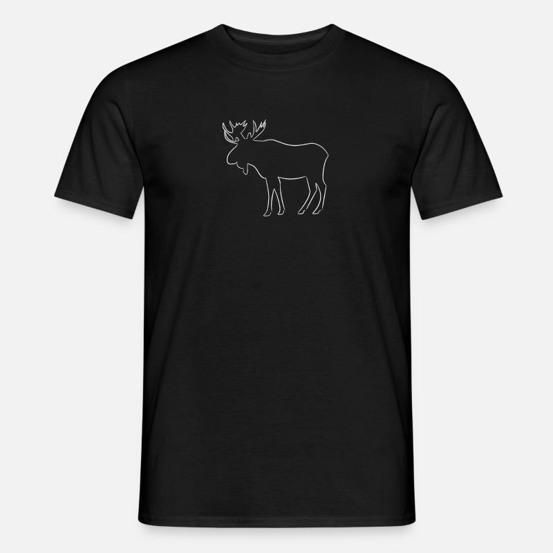 Elch - Männer T-Shirt - Schwarz