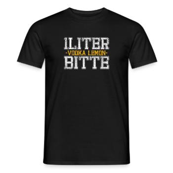 Mallorca Vodka Lemon Spruch - Männer T-Shirt - Schwarz - Vorne - AI Model Male 178 light (178cm)