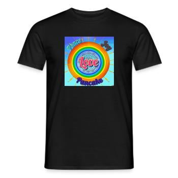 Love Peace Joy Pancake und Regenbogen - Männer T-Shirt - Schwarz - Vorne - AI Model Male 178 light (178cm)