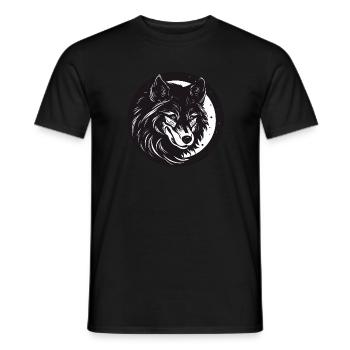 Wolf, Wildhund, Grauer Wolf, Canis lupus - Männer T-Shirt - Schwarz - Vorne - AI Model Male 178 light (178cm)