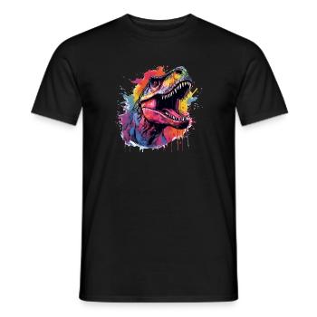 Cool T-Rex Dinosaur Gift Dinosaur Dino - Men's T-Shirt - black - Front - AI Model Male 178 light (178cm)