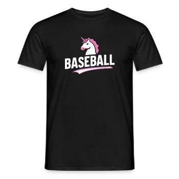 Baseball-Einhorn T-Shirt Kinder Spielzeug Magie - Männer T-Shirt - Schwarz - Vorne - AI Model Male 178 light (178cm)