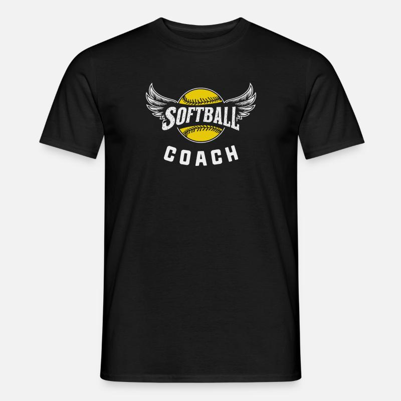 Softball-Coach - Männer T-Shirt - Schwarz