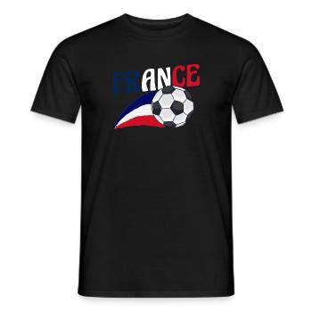 Français Français France - T-shirt homme - noir - Devant - AI Model Male 178 light (178cm)