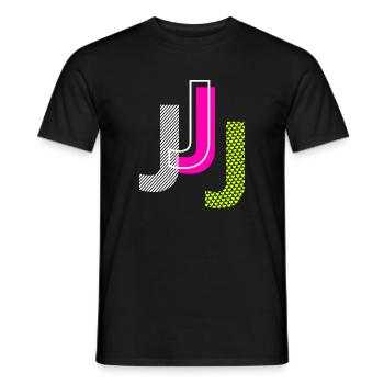 J Buchstabe - Männer T-Shirt - Schwarz - Vorne - AI Model Male 178 light (178cm)
