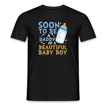 Soon to be a Daddy of a Boy - Men's T-Shirt - black - Front - AI Model Male 178 light (178cm)