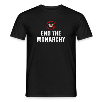 Anti Monarchy Not My Royal Lustige Demokratie - Männer T-Shirt - Schwarz - Vorne - AI Model Male 178 light (178cm)