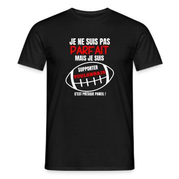 Supporteur Toulon Parfait Rugby - T-shirt homme - noir - Devant - AI Model Male 178 light (178cm)