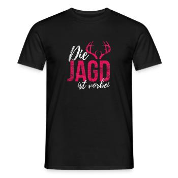 Die Jagd ist vorbei Hochzeit Braut JGA heiraten - Männer T-Shirt - Schwarz - Vorne - AI Model Male 178 light (178cm)