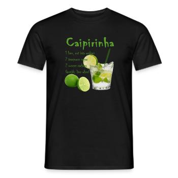 Cocktail Caipirinha - T-shirt homme - noir - Devant - AI Model Male 178 light (178cm)