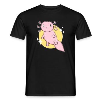 Axolotl - T-shirt homme - noir - Devant - AI Model Male 178 light (178cm)