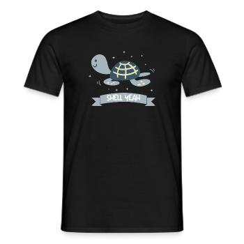 shell yeah turtle shirt - Männer T-Shirt - Schwarz - Vorne - AI Model Male 178 light (178cm)