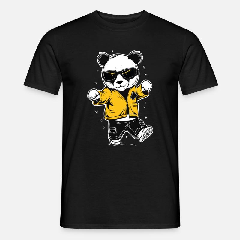 Dancing Panda Bear - Männer T-Shirt - Schwarz