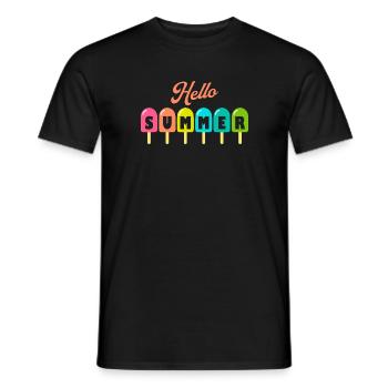 Hello Summer Popsicle | Summer Vacation Sunset - Men's T-Shirt - black - Front - AI Model Male 178 light (178cm)