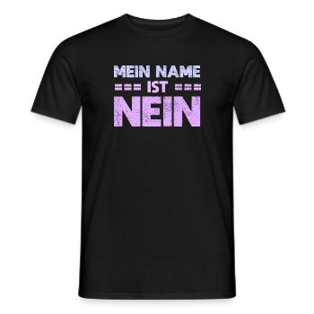 Mein Name Ist Nein - Männer T-Shirt - Schwarz - Vorne - AI Model Male 178 light (178cm)